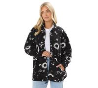 Yours Curve Celestial Zip Through Fleece Jacket - Women's - Plus Size Curve