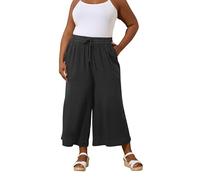 Yours Curve Chambray Culottes - Women's - Plus Size Curve Black
