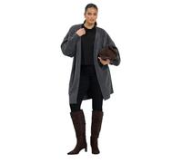 Yours Curve Charcoal Balloon Sleeve Midi Cardigan - Women's - Plus Size Curve
