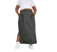 Yours Curve Charcoal Cargo Maxi Skirt - Women's - Plus Size Curve