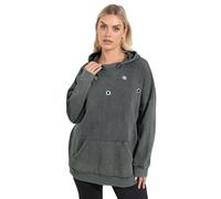 Yours Curve Charcoal Eyelet Hoodie - Women's - Plus Size Curve