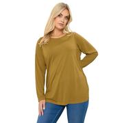 Yours Curve Chartreuse Long Sleeve Core T-Shirt - Women's - Plus Size Curve Green