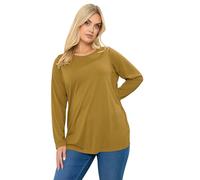 Yours Curve Chartreuse Long Sleeve Core T-Shirt - Women's - Plus Size Curve Green