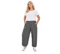 Yours Curve Check Balloon Trousers - Women's - Plus Size Curve