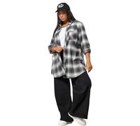 Yours Curve Check Boyfriend Shirt - Women's - Plus Size Curve