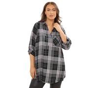Yours Curve Check Print Boyfriend Shirt - Women's - Plus Size Curve