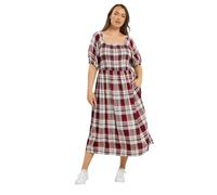 Yours Curve Check Shir Maxi Dress - Women's - Plus Size Curve Red