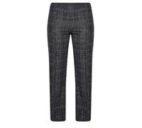 Yours Women's Check Soft Touch Trousers in Dark Grey | Size: 20