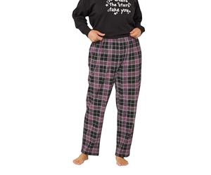 Yours Curve Check Wide Leg Pyjama Bottoms - Women's - Plus Size Curve
