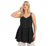 Yours Curve Cheesecloth Sleeveless Top - Women's - Plus Size Curve Black