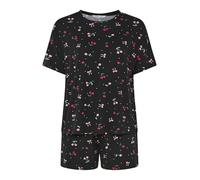 Yours Curve Cherry & Bows Soft Touch Short Pyjama Set - Women's - Plus Size Curve Black
