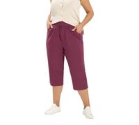 Yours Curve Cherry Cropped Trousers - Women's - Plus Size Curve Red
