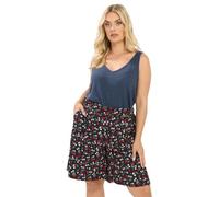 Yours Women's Cherry Print Shorts in Black | Size: 26-28 Yours Black 26-28