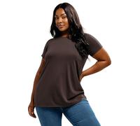 Yours Curve Chocolate Brown Essential T-Shirt - Women's - Plus Size Curve