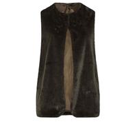Yours Women's Faux Fur Gilet in Chocolate | Size: 14