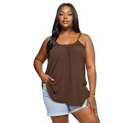 Yours Curve Chocolate Crepe Cami Vest Top - Women's - Plus Size Curve