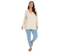 Yours Women's Henley Swing Top in Light Sand | Size: 22/24