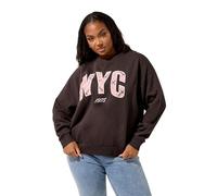 Yours Curve Chocolate 'Nyc' Check Sweatshirt - Women's - Plus Size Curve