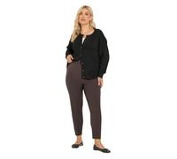 Yours Women's Tapered Leg Trousers in Chocolate | Size: 22S Yours Chocolate 22S
