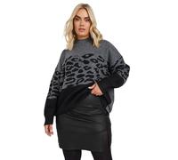 Coated Split Hem Mini Skirt Yours Black 20