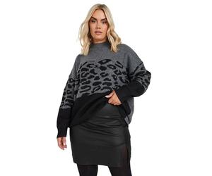 Yours Curve Coated Split Hem Mini Skirt - Women's - Plus Size Curve Black