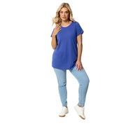 Yours Curve Cobalt Blue Core Basic T-Shirt - Women's - Plus Size Curve