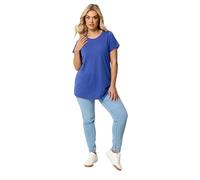 Yours Curve Cobalt Blue Core Basic T-Shirt - Women's - Plus Size Curve