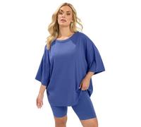 Yours Curve Cobalt Blue Oversized Boxy T-Shirt - Women's - Plus Size Curve