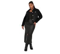 Yours Curve Collared Boucle Jacket - Women's - Plus Size Curve
