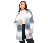 Yours Curve Colourblock Midi Cardigan - Women's - Plus Size Curve Blue
