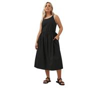 Contrast Blanket Stitch Midi Dress Yours Black 22-24