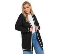 Yours Curve Contrast Knitted Cardigan - Women's - Plus Size Curve Black