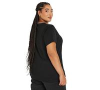 Yours Curve Contrast Stitch Pocket Heavyweight T-Shirt - Women's - Plus Size Curve Black