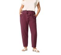 Yours Curve Cool Cotton Barrel Leg Trousers - Women's - Plus Size Curve