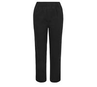 Yours Curve Cool Cotton Wide Leg Trousers - Women's - Plus Size Curve Black