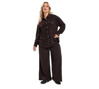 Yours Curve Corduroy Drop Shoulder Shirt - Women's - Plus Size Curve