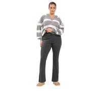 Yours Women's Cotton Flared Trousers in Grey | Size: 26-28S Yours Grey 26-28S