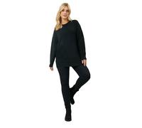 Yours Curve Crew Neck Soft Touch Jumper - Women's - Plus Size Curve Black