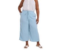 Yours Curve Crinkle Midaxi Culottes - Women's - Plus Size Curve Light Blue