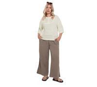 Yours Curve Crochet Button Through Jumper - Women's - Plus Size Curve