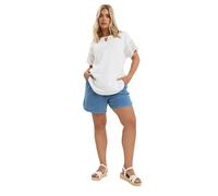 Yours Curve Crochet Cheesecloth Top - Women's - Plus Size Curve White