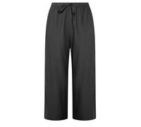 Yours Curve Crochet Detail Linen Trousers - Women's - Plus Size Curve Black
