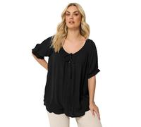 Yours Curve Crochet Detail Top - Women's - Plus Size Curve Black