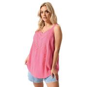 Yours Curve Crochet Insert Vest Top - Women's - Plus Size Curve