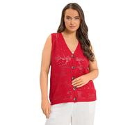 Yours Curve Crochet Knitted Waistcoat - Women's - Plus Size Curve