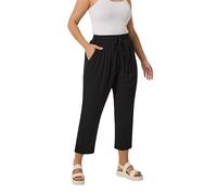 Yours Curve Crochet Side Crop Trousers - Women's - Plus Size Curve Black