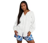 Yours Curve Crochet Trim Pleated Blouse - Women's - Plus Size Curve