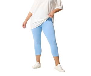 Yours Curve Crop Leggings - Women's - Plus Size Curve Light Blue