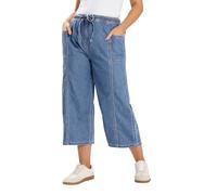 Yours Curve Cropped Jeans - Women's - Plus Size Curve Mid Blue