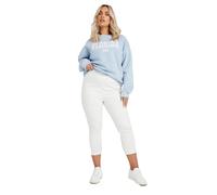 Yours Curve Cropped Stretch Jenny Jeggings - Women's - Plus Size Curve White